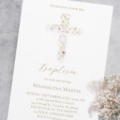 wildflowers cross | Baptism Invitation 招待状