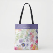 Wildflowers Cute Trendy Chic Stylish Tote Bag トートバッグ (正面)
