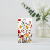 Wildflowers Elegant Baby Shower Diaper Raffle エンクロージャーカード (スタンド正面)