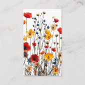 Wildflowers Elegant Baby Shower Diaper Raffle エンクロージャーカード (正面)