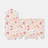 Wildflowers Elegant Boho Blush Floral Wedding フェイバーボックス (折り畳みなし)