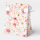 Wildflowers Elegant Boho Blush Floral Wedding フェイバーボックス (裏面サイド)