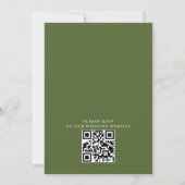 Wildflowers Elegant Modern Budget QR Code Wedding 招待状 (裏面)