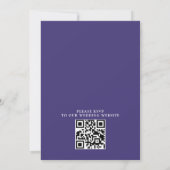 Wildflowers Elegant Modern Budget QR Code Wedding 招待状 (裏面)