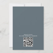 Wildflowers Elegant Modern Budget QR Code Wedding 招待状 (裏面)