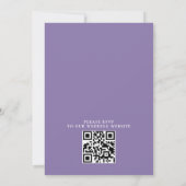 Wildflowers Elegant Modern Budget QR Code Wedding 招待状 (裏面)