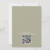 Wildflowers Elegant Modern Budget QR Code Wedding 招待状 (裏面)