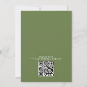 Wildflowers Elegant Modern Budget QR Code Wedding 招待状 (裏面)