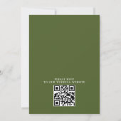 Wildflowers Elegant Modern Budget QR Code Wedding 招待状 (裏面)