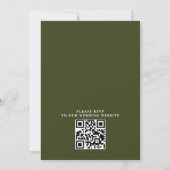 Wildflowers ELegant Modern Budget QR Code Wedding 招待状 (裏面)