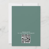 Wildflowers Elegant Modern Budget QR Code Wedding 招待状 (裏面)