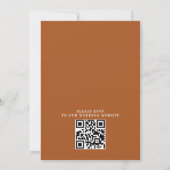 Wildflowers Elegant Modern Budget QR Code Wedding 招待状 (裏面)