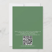 Wildflowers Elegant Modern Chic QR Code Wedding 招待状 (裏面)