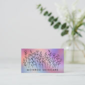 Wildflowers Elegant Rainbow QRコード ソーシャルアイコン 名刺 (スタンド正面)