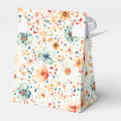 Wildflowers Elegant Romantic Boho Floral Wedding フェイバーボックス (裏面サイド)