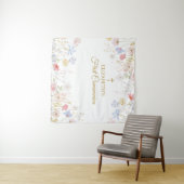 WILDFLOWERS  First Communion Backdrop banner タペストリー (インサイチュ(横))