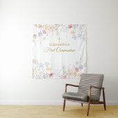 WILDFLOWERS  First Communion Backdrop banner タペストリー (インサイチュ)