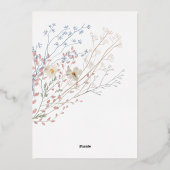 wildflowers | First Communion Invitation 箔招待状 (裏面)