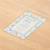 Wildflowers Floral アクリル卒業式招待状 アクリル招待状 (レイダウン)