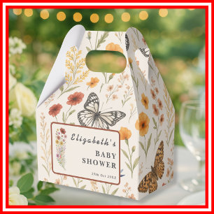 Wildflowers Floral ボヘミアン ベビーシャワー フェイバーボックス