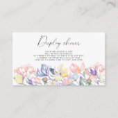 Wildflowers floral - 結婚式前+シャワーパーティー エンクロージャーカード (正面)