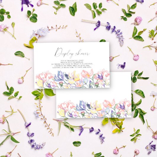Wildflowers floral - 結婚式前+シャワーパーティー エンクロージャーカード