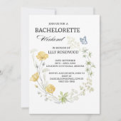 Wildflowers Floral Bachelorette Party 招待状 (正面)