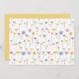 Wildflowers Floral Botanical Note Card ノートカード