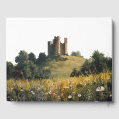 Wildflowers Floral Castle Watercolor Wedding ゲストブック (裏面)