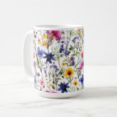 Wildflowers Floral Mug コーヒーマグカップ (正面左)