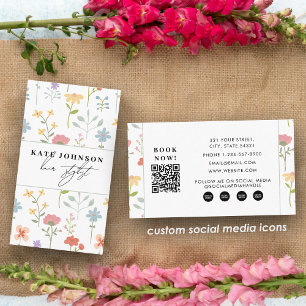Wildflowers Floral Salon ヘアスタイリスト メイクアップ 名刺