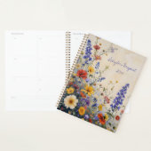 Wildflowers Floral Spiral-bound Botanical プランナー手帳 (ディスプレー)