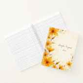 Wildflowers Floral Spiral-bound Journal Yellow ノートブック (内部)