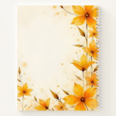 Wildflowers Floral Spiral-bound Journal Yellow ノートブック (裏面)