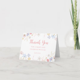 WILDFLOWERS Floral spring Thank you card サンキューカード