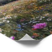 Wildflowers Floral Wedding Seating Chart ポスター (角)