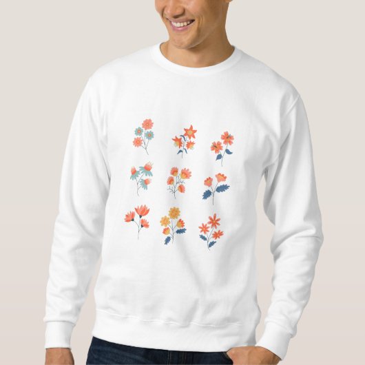 Wildflowers Flowers Botanical スウェットシャツ (正面)