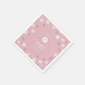 Wildflowers Foliage Greenery Garden Bridal Shower スタンダードカクテルナプキン (角)