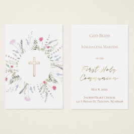wildflowers frame First Communion記念カード