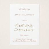 wildflowers frame First Communion記念カード (裏面)