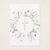 wildflowers frame First Communion記念カード (正面)