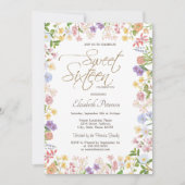 Wildflowers Frame Your Photo Sweet 16 Invitation 招待状 (正面)