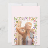 Wildflowers Frame Your Photo Sweet 16 Invitation 招待状 (裏面)
