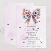 Wildflowers Garden Birthday Party 招待状 (正面/裏面)