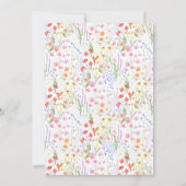Wildflowers Garden Bridal Shower Invitation 招待状 (裏面)