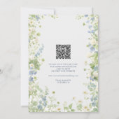 Wildflowers Garden QR Code Wedding Invitation 招待状 (裏面)