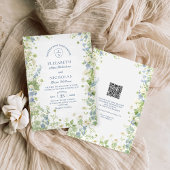 Wildflowers Garden QR Code Wedding Invitation 招待状