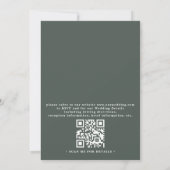 Wildflowers Garden Rustic Elegant QR Code Wedding 招待状 (裏面)
