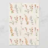 Wildflowers Girl Baptism Floral Watercolor  招待状 (裏面)