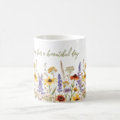 Wildflowers Golden Blooms Botanical Floral  コーヒーマグカップ (中央)